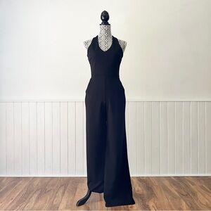Crystal Sky Halter Neck Sleeveless Wide Leg Jumpsuit Size S